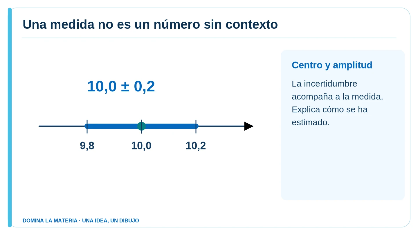 Una medida no es un número sin contexto. Descripción en el texto contiguo.