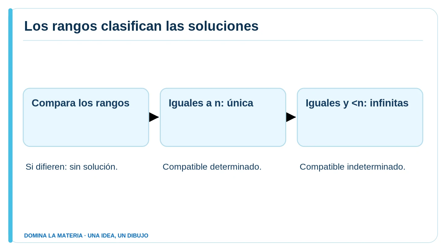 Los rangos clasifican las soluciones. Descripción en el texto contiguo.